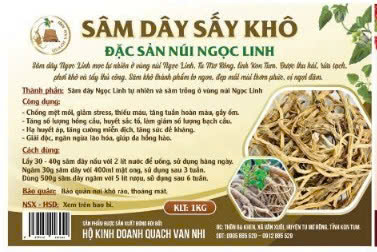 Sâm dây sấy khô